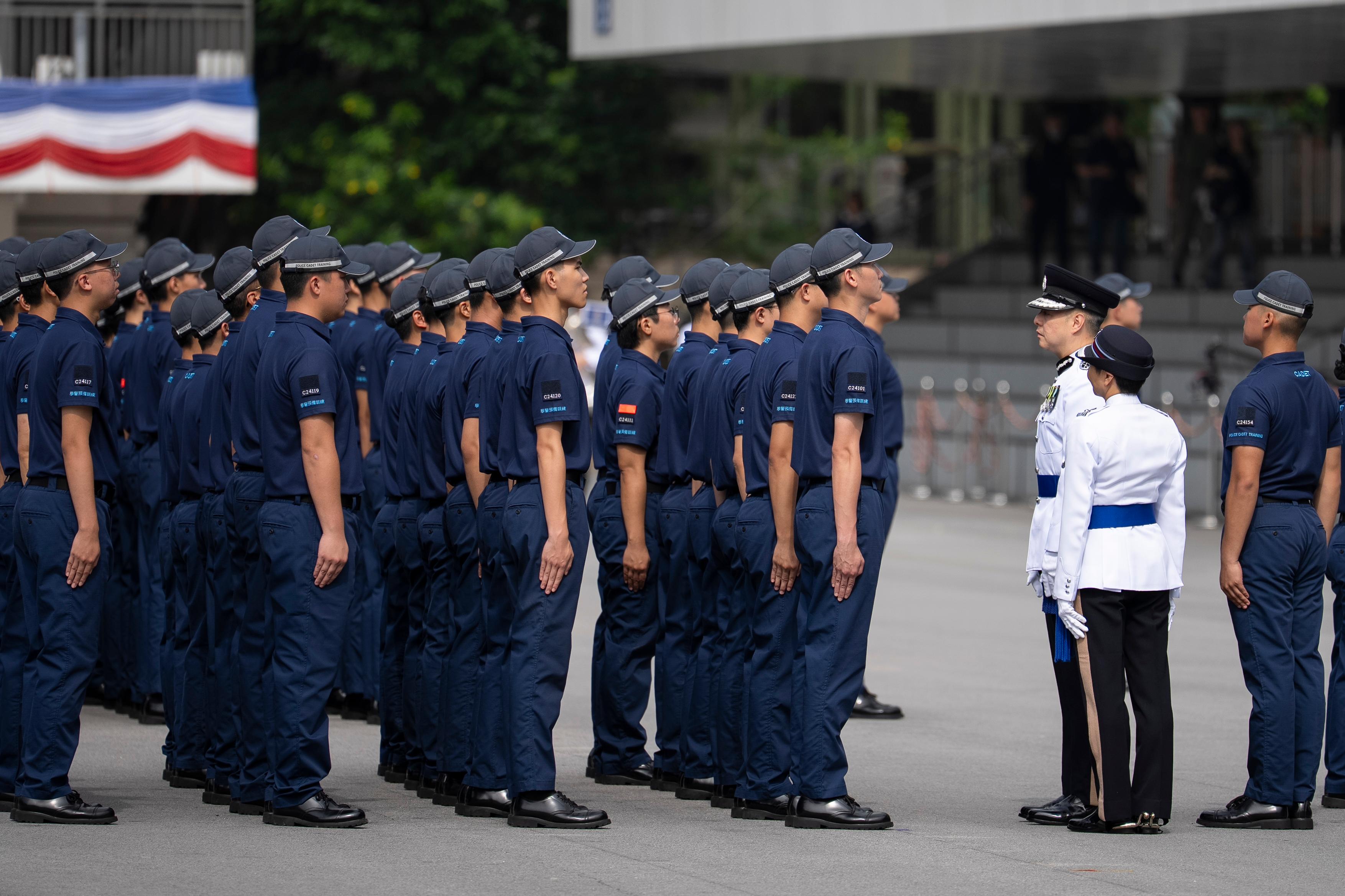 警務處處長檢閱警察學院學警預備訓練結業會操