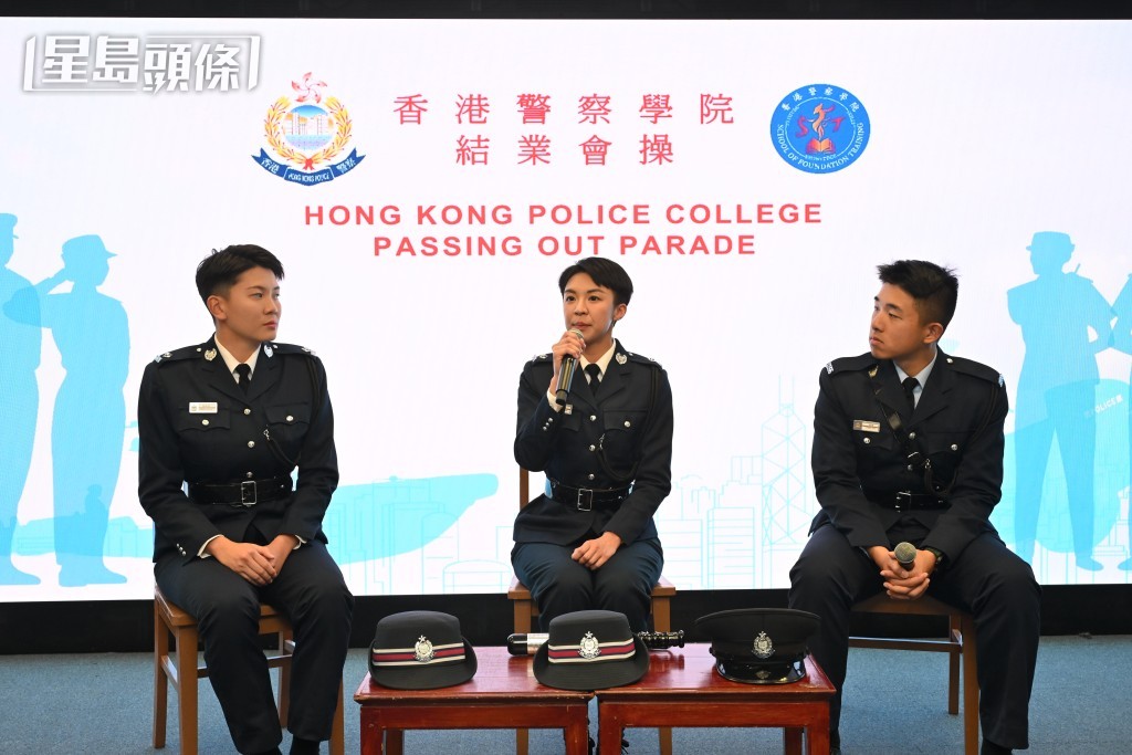 香港警察學院今日(31日)舉行結業會操,見證新一批見習督察及學警畢業,當中3名學員日前接受訪問,分享投考警隊的心路歷程。 香港警察學院今日(31日)舉行結業會操,見證新一批見習督察及學警畢業,當中3名學員日前接受訪問,分享投考警隊的心路歷程。